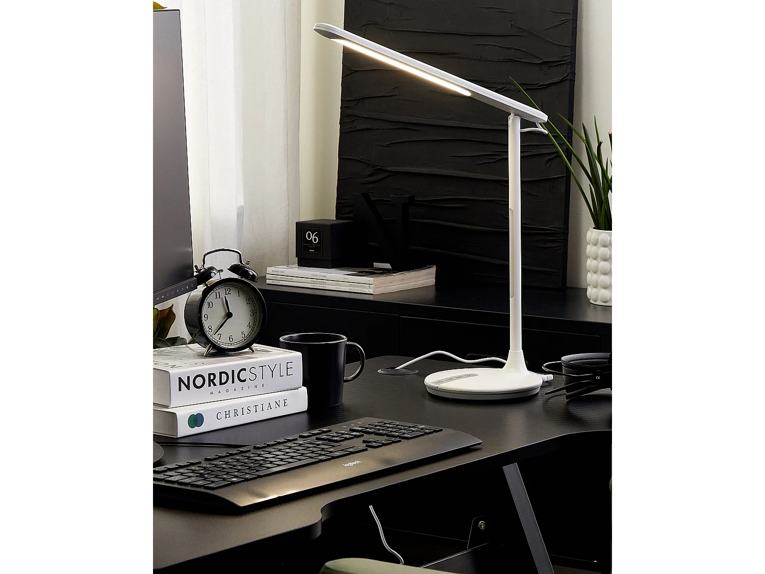 LED bureaulamp DRACO Met dimmer Metaal Wit