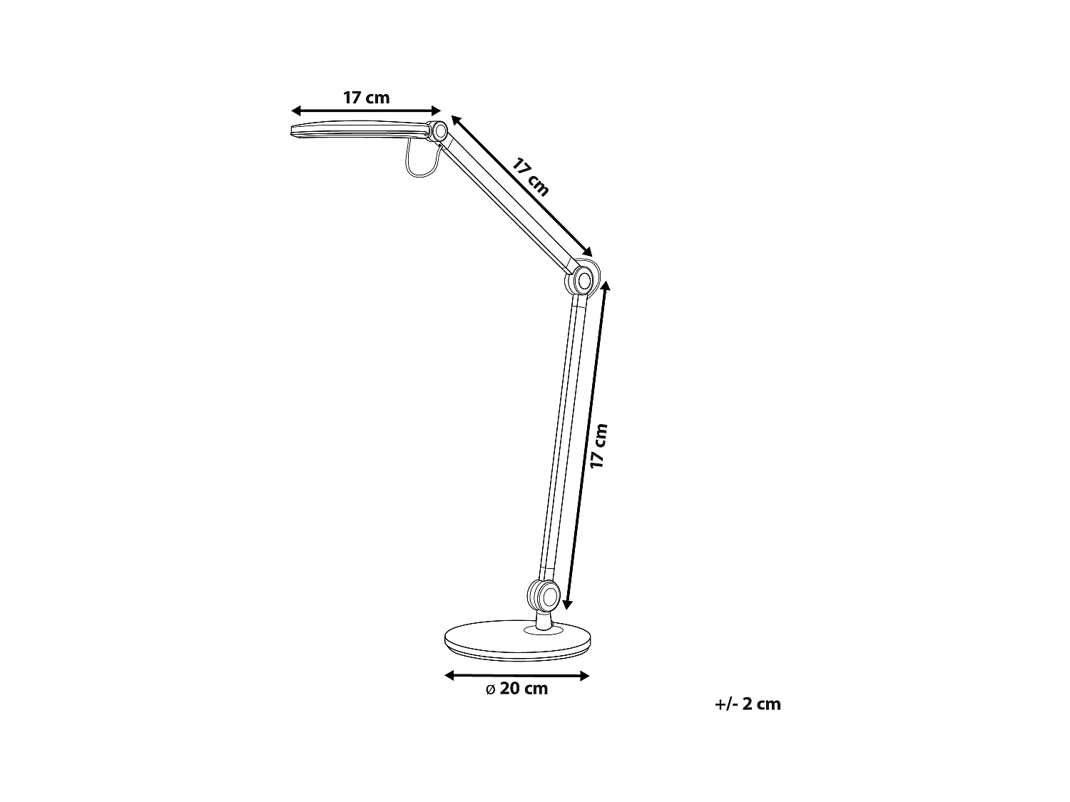 Lampe de bureau LED ERIDANUS Avec variateur Métal Noir