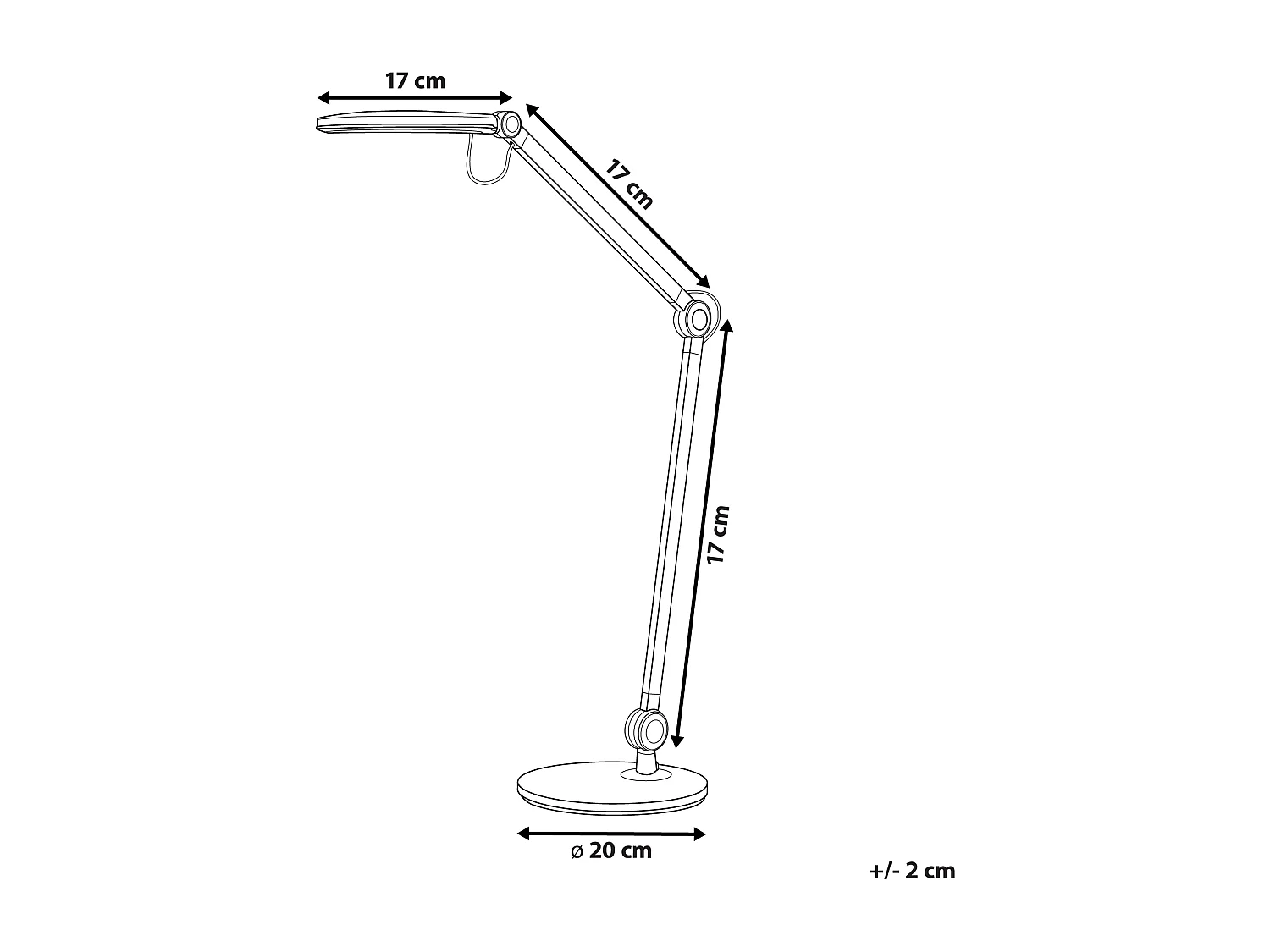 LED Schreibtischlampe Metall schwarz 34 cm verstellbar für Büro Eridanus