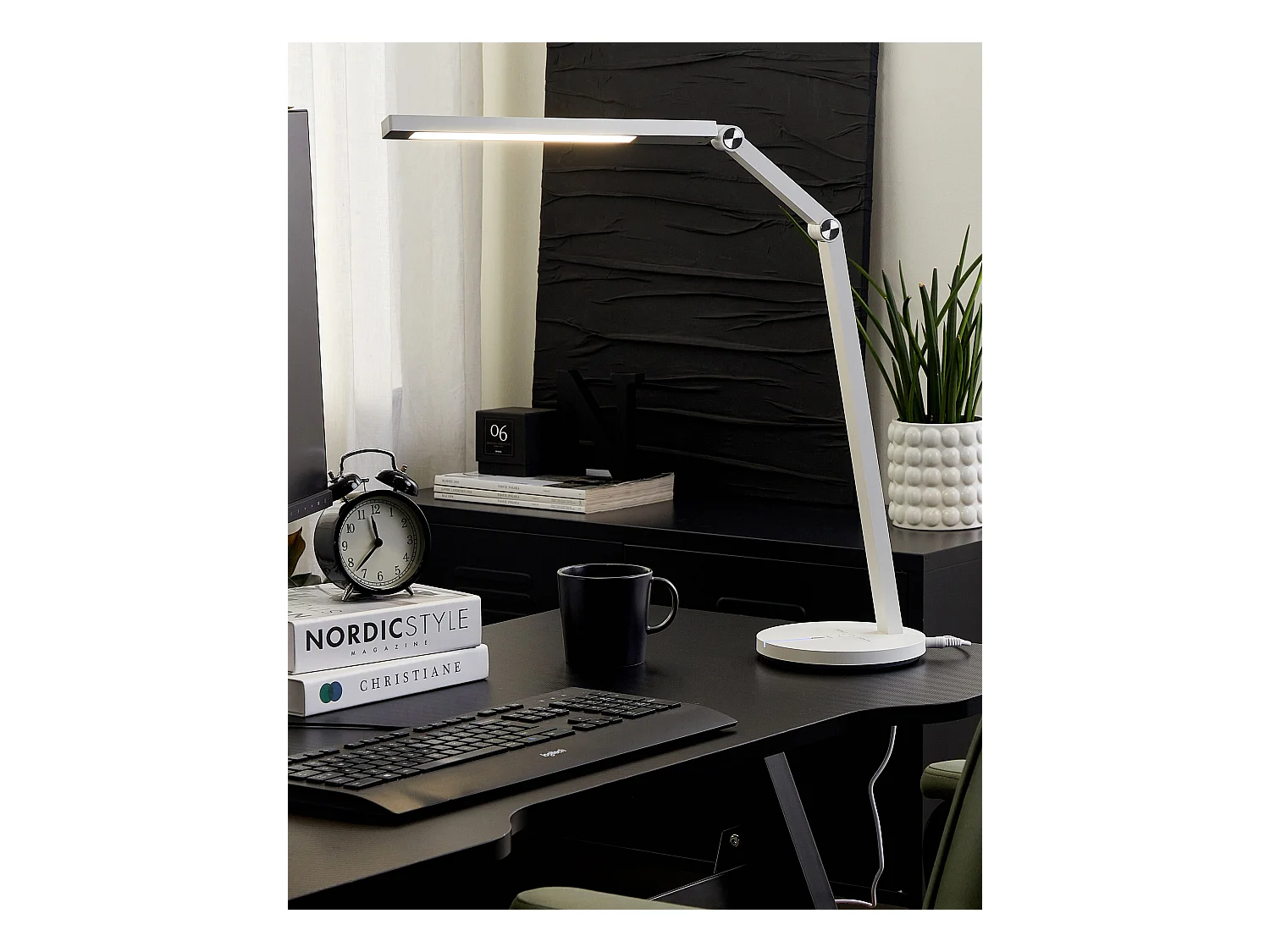 Lampe de bureau LED DORADO Avec variateur Métal Blanc