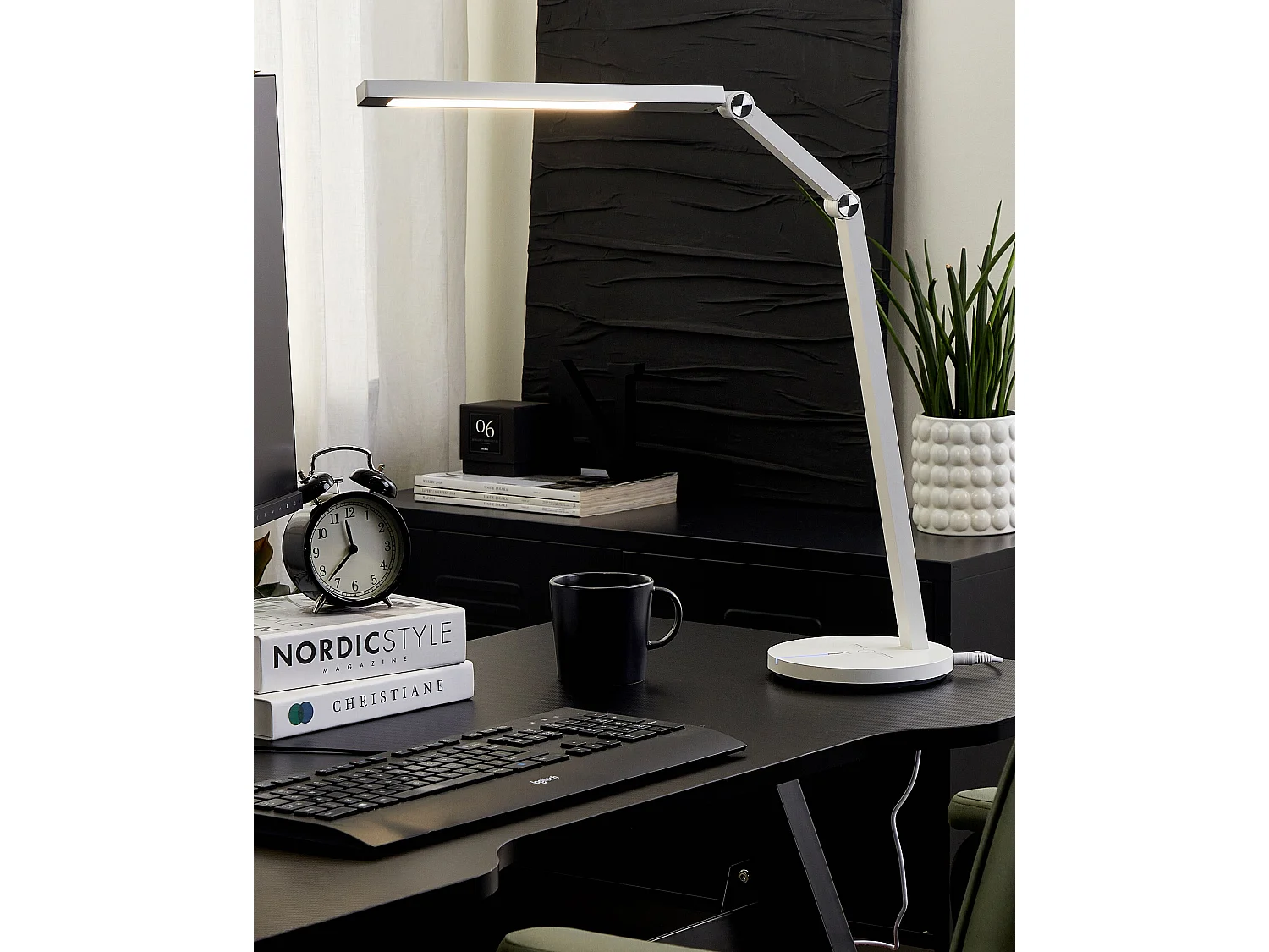 Lampe de bureau LED DORADO Avec variateur Métal Blanc