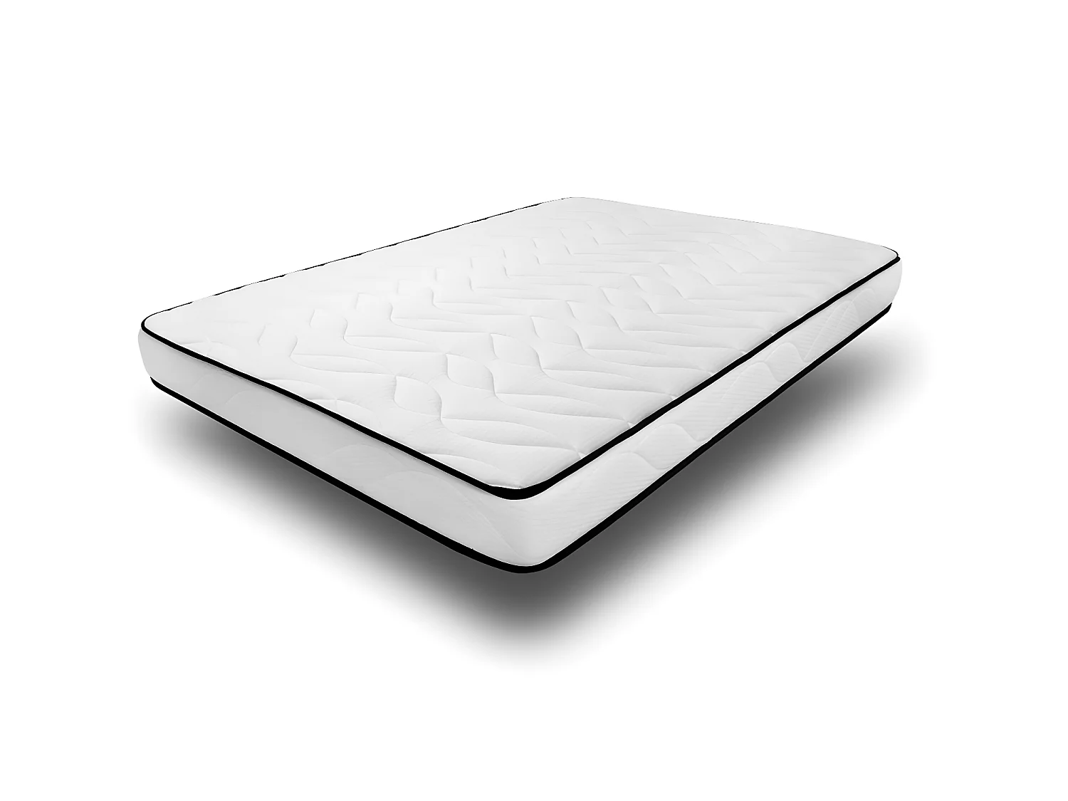 Ensemble Matelas mousse Confort - 160x200 - mousse - 18 cm et Sommier Blanc