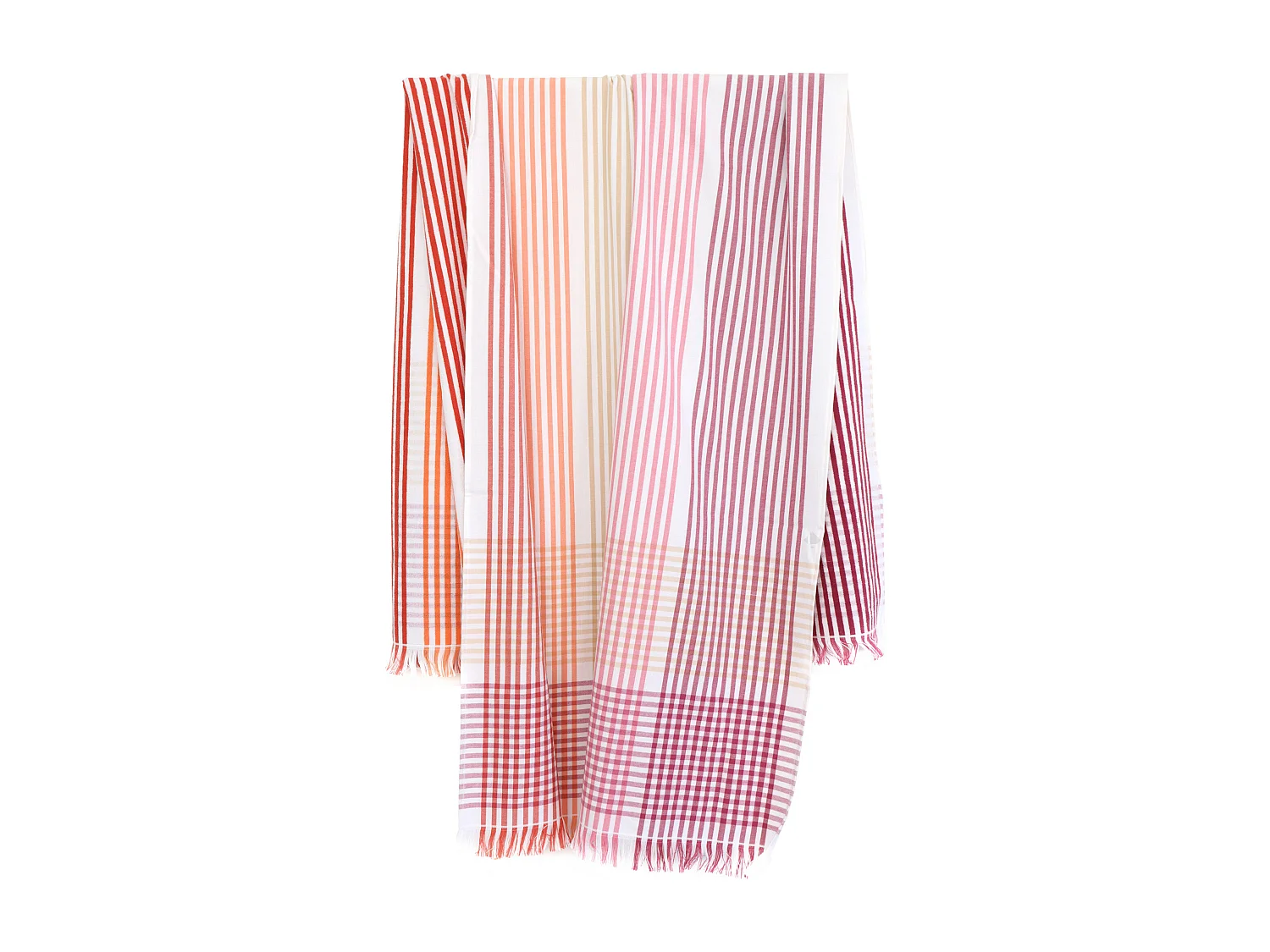 Drap de plage fouta en coton et éponge 100x180 cm VENICIA rose