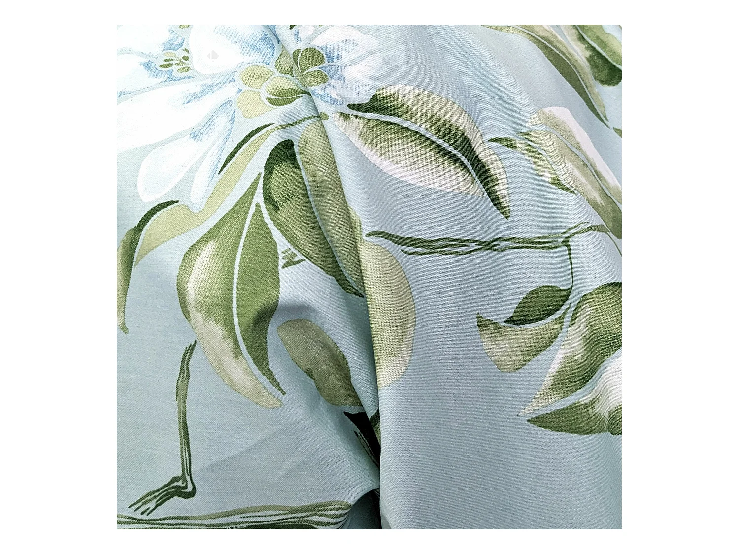 Taie de traversin 140x43 cm percale coton ELÉNA vert Nil