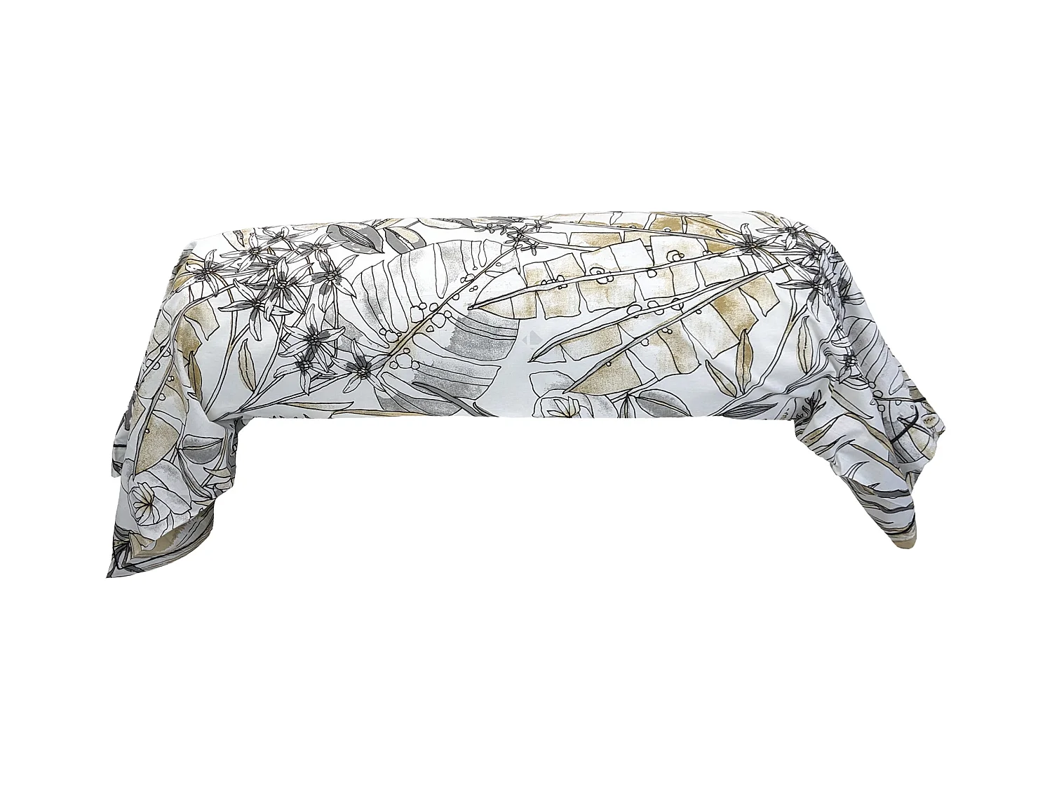 Taie de traversin 240x43 cm coton SUMATRA gris Fusain