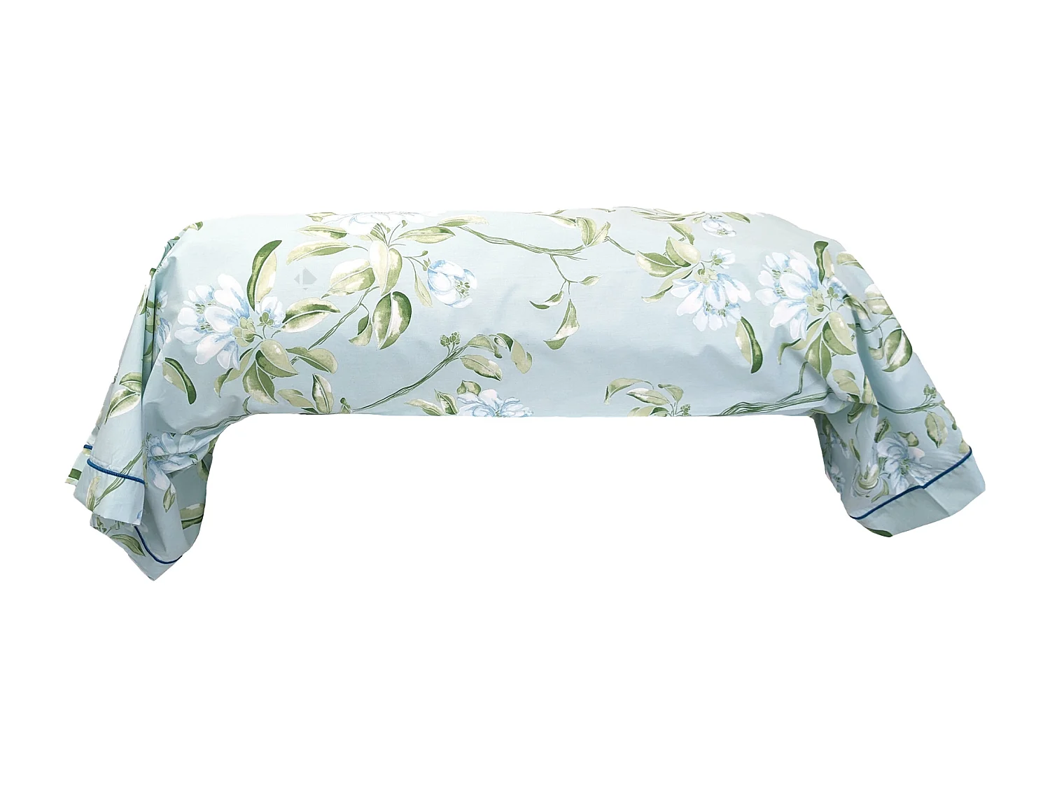 Taie de traversin 200x43 cm percale coton ELÉNA vert Nil
