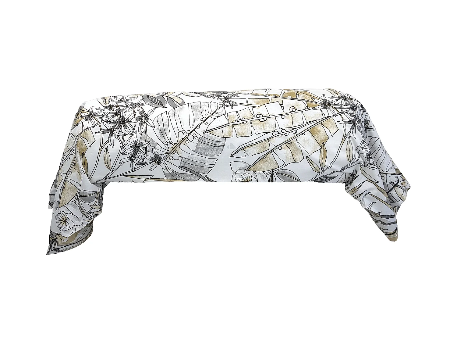 Taie de traversin 140x43 cm coton SUMATRA gris Fusain