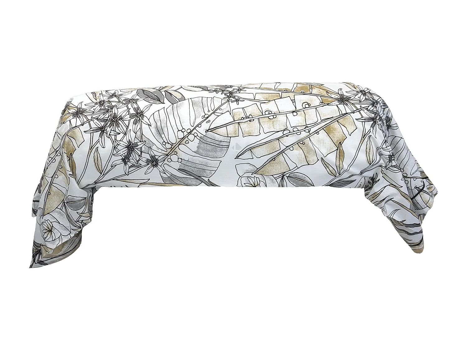 Taie de traversin 140x43 cm coton SUMATRA gris Fusain