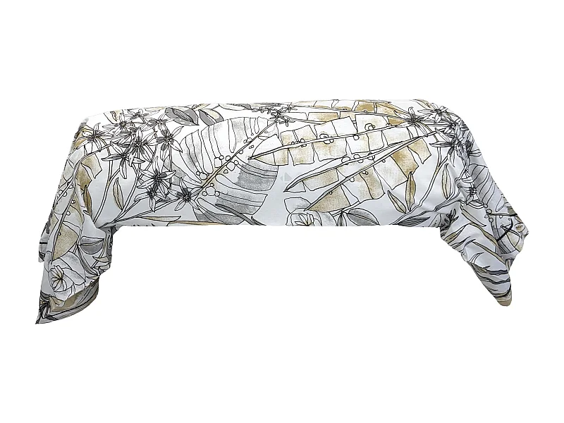 Taie de traversin 140x43 cm coton SUMATRA gris Fusain