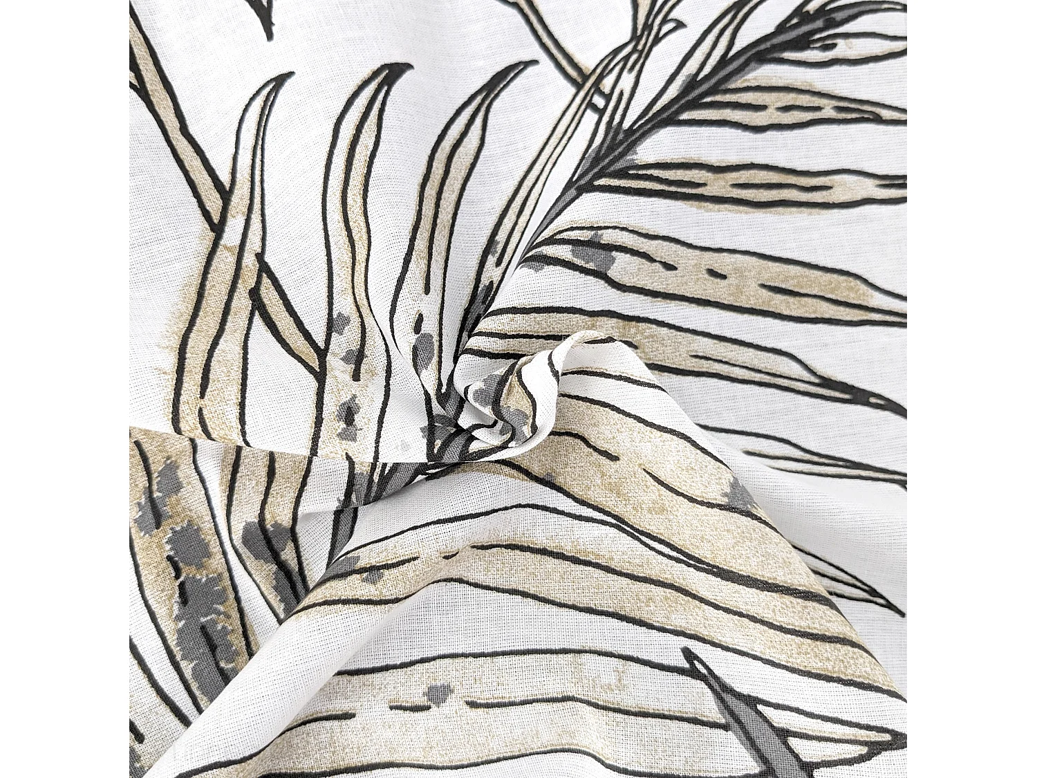 Housse de couette 200x200 cm coton SUMATRA gris Fusain