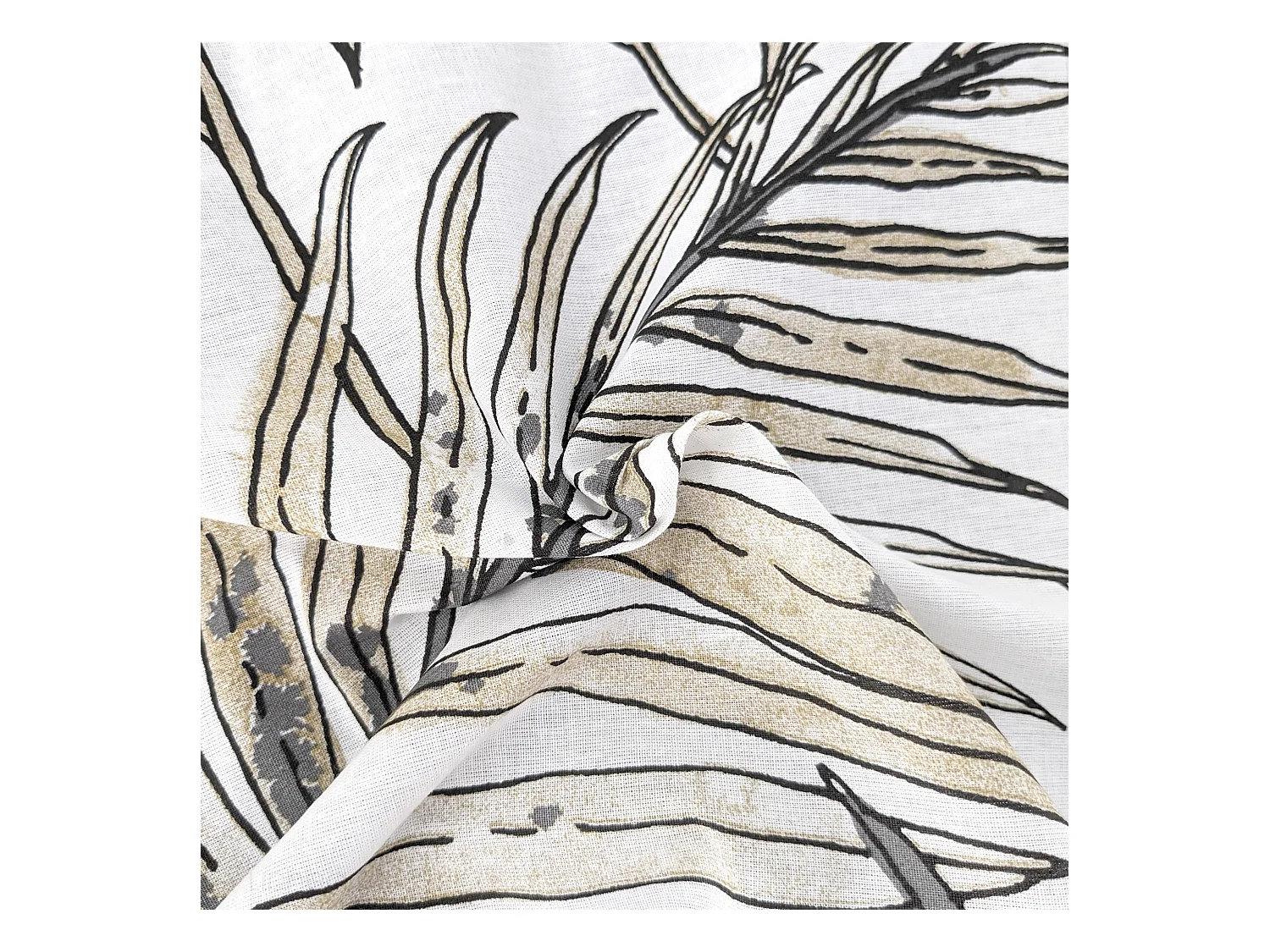 Housse de couette 140x200 cm coton SUMATRA gris Fusain