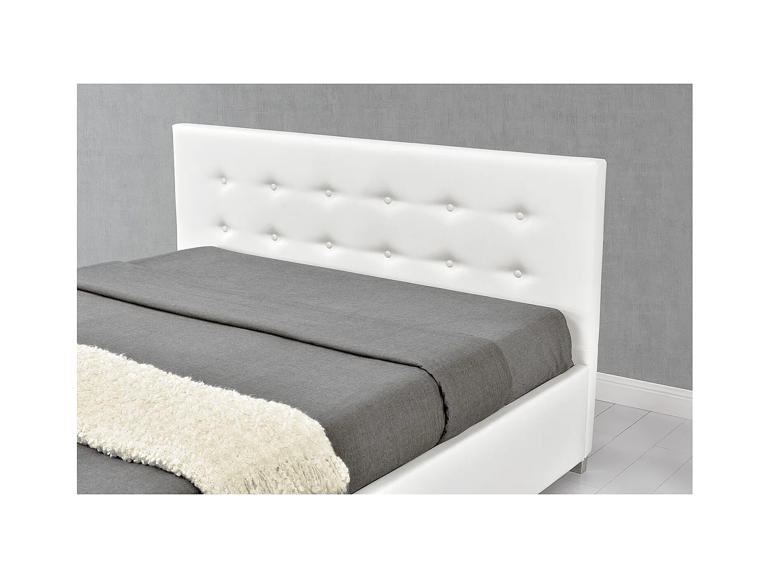 Bettgestell mit Bettkasten 160 x 200 cm weiß NEWINGTON