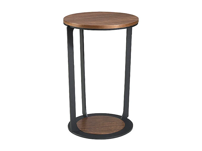 Tavolo angolare in noce e acciaio nero   2116 ANGEL CERDA