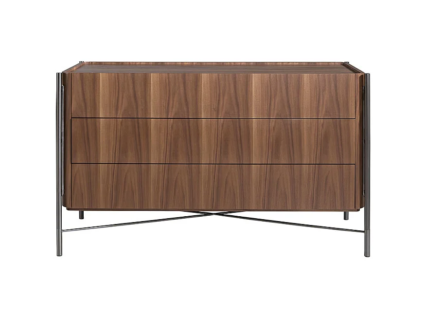 Commode noyer et acier foncé 7139 ANGEL CERDA