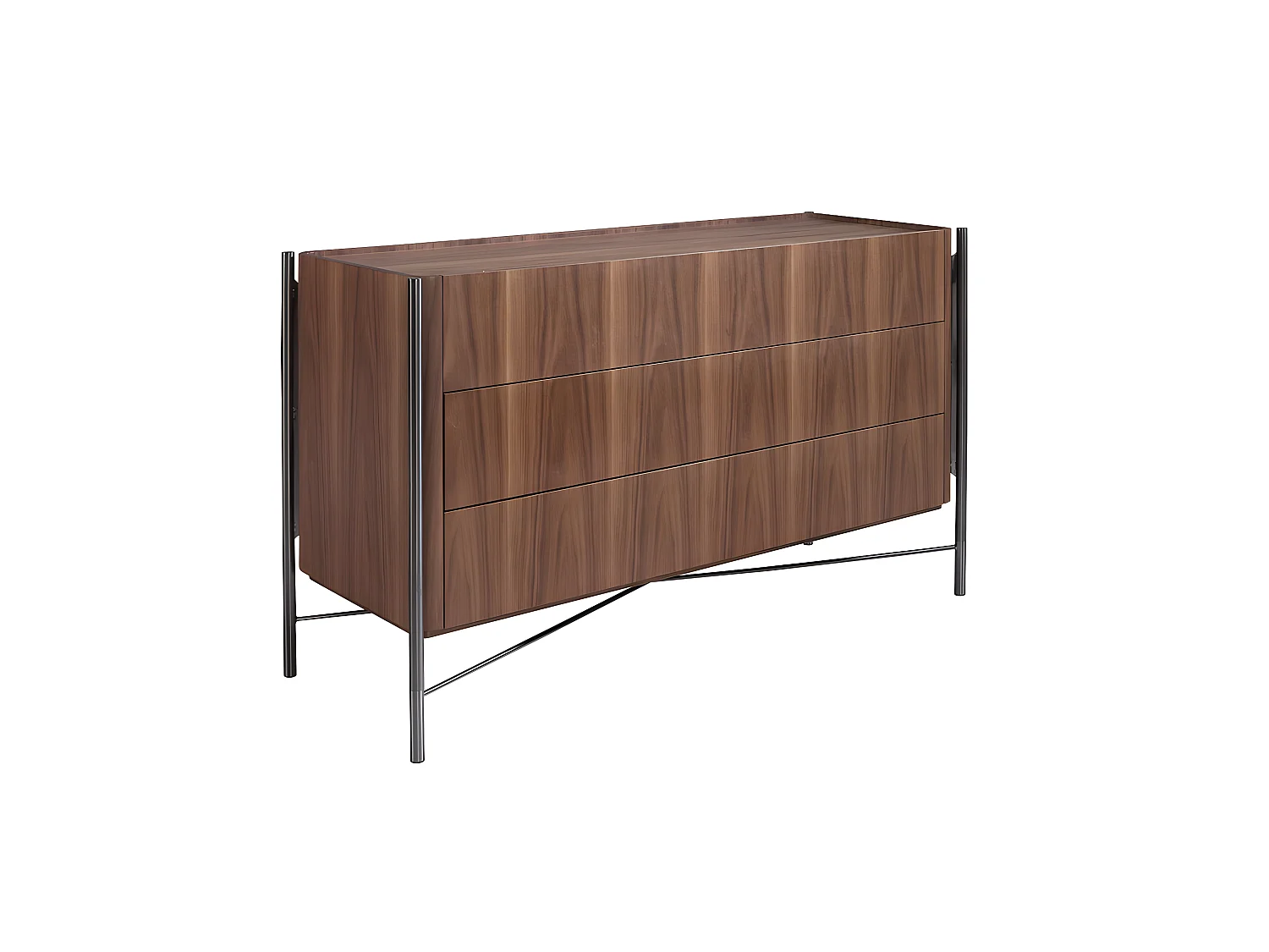 Commode en noyer et acier 7139 ANGEL CERDA