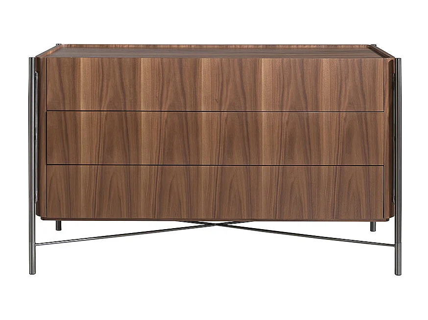 Commode noyer et acier foncé 7139 ANGEL CERDA