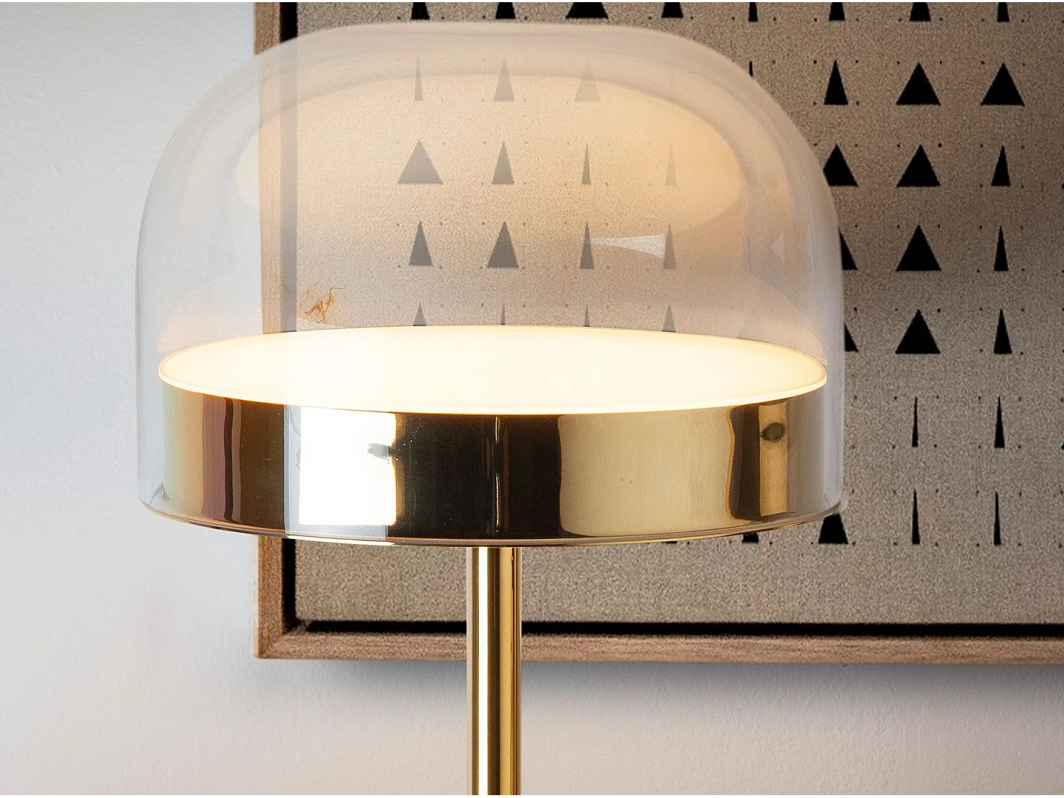 Lampe de bureau en acier et verre transparent 8066 ANGEL CERDA