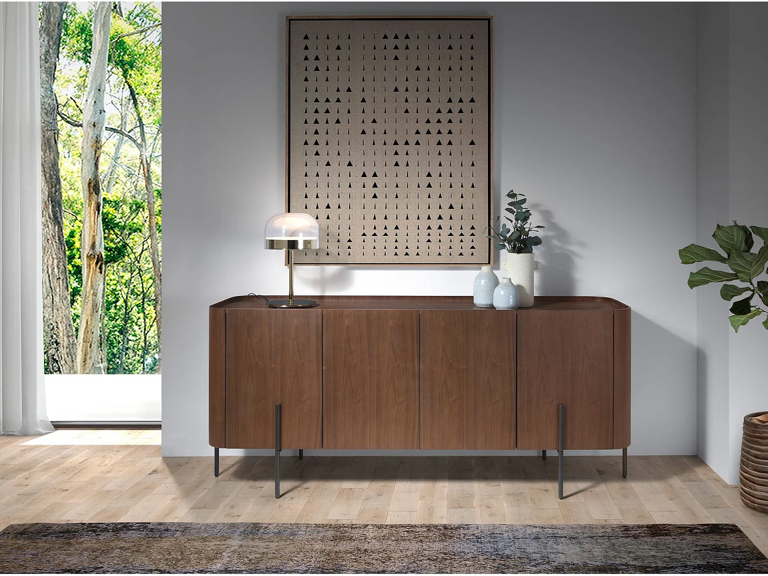 Tischleuchte aus Stahl und transparentem Glas 8066 ANGEL CERDA