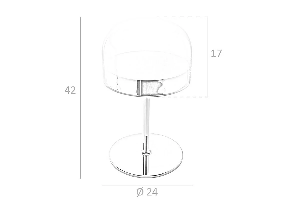 Tischleuchte aus Stahl und transparentem Glas 8066 ANGEL CERDA