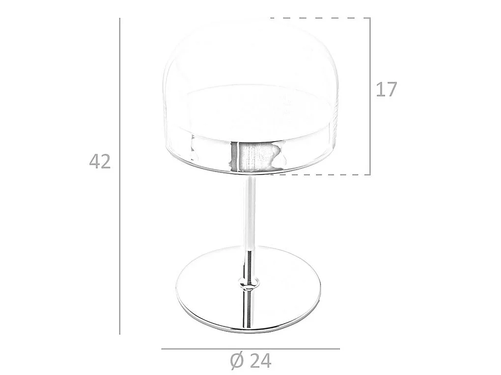 Lampe de bureau en acier et verre transparent 8066 ANGEL CERDA