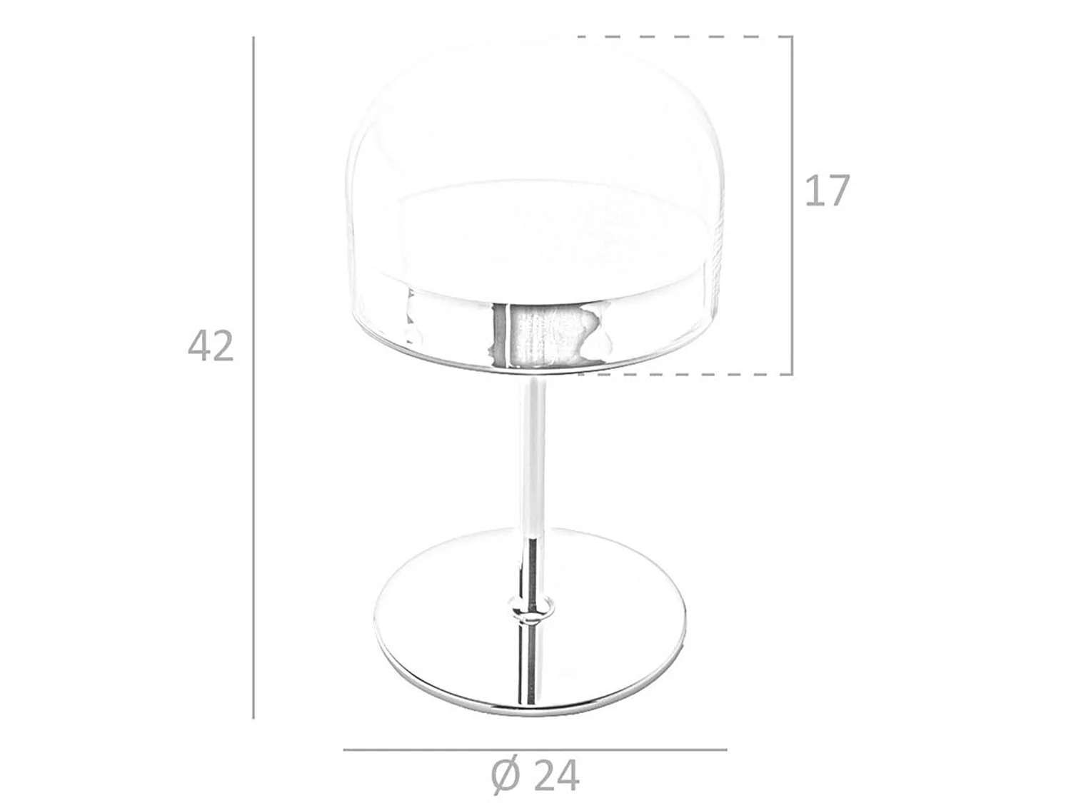 Lampe de bureau en acier et verre transparent 8066 ANGEL CERDA