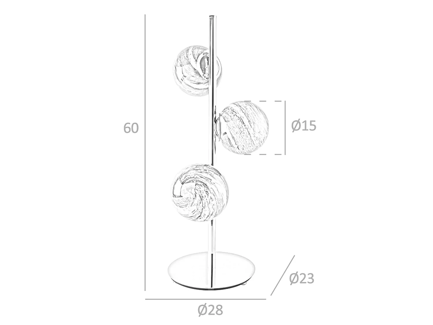 Lampe de bureau en acier inoxydable 8065 ANGEL CERDA