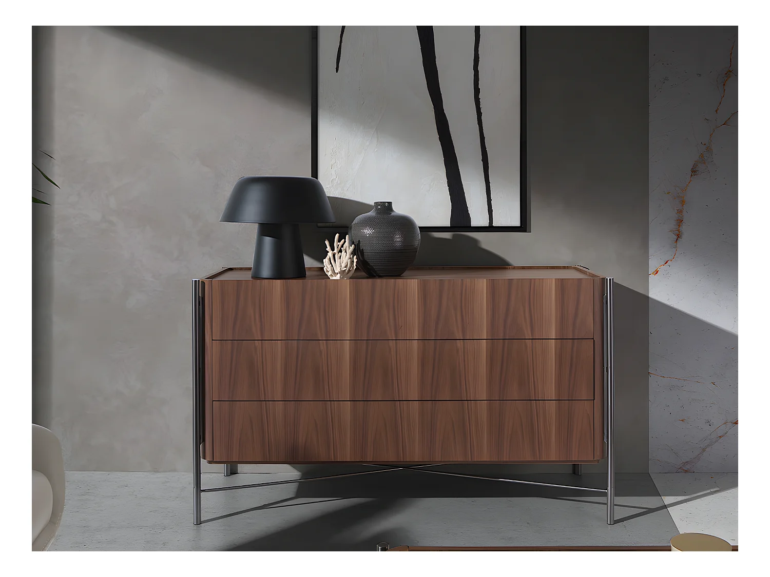 Tischleuchte aus schwarzem Stahl  8055 ANGEL CERDA