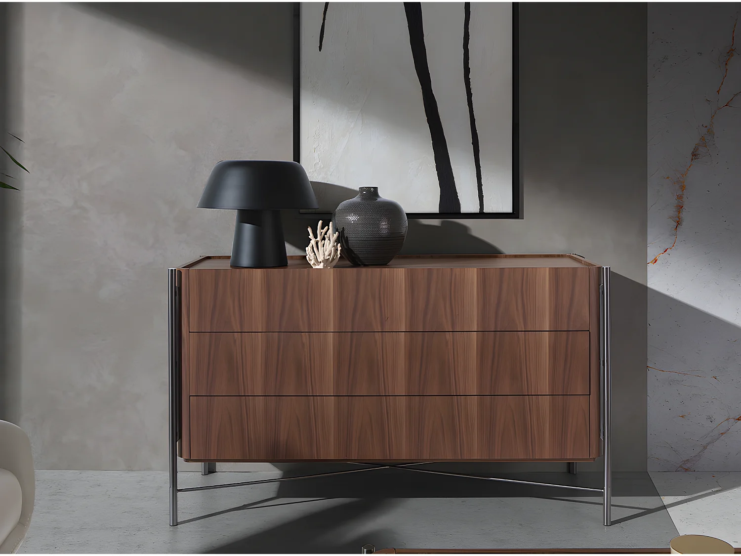 Tafellamp in zwart staal 8055 ANGEL CERDA