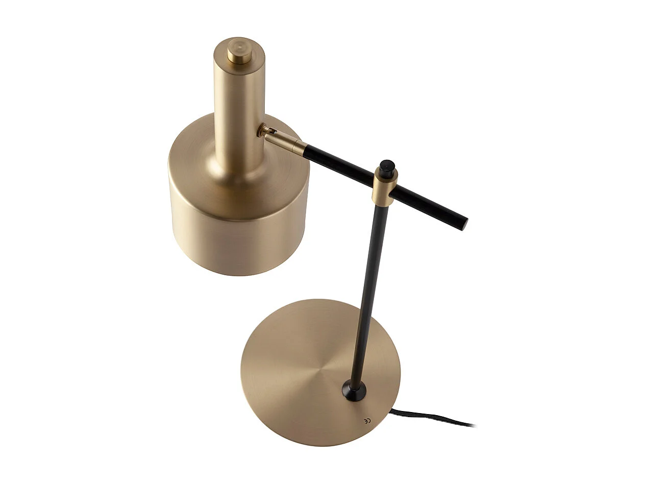 Tafellamp van verguld aluminium en zwart staal 8068 ANGEL CERDA