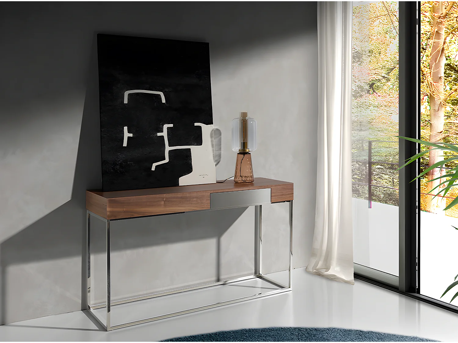 Tafellamp in rookglas 8063 ANGEL CERDA