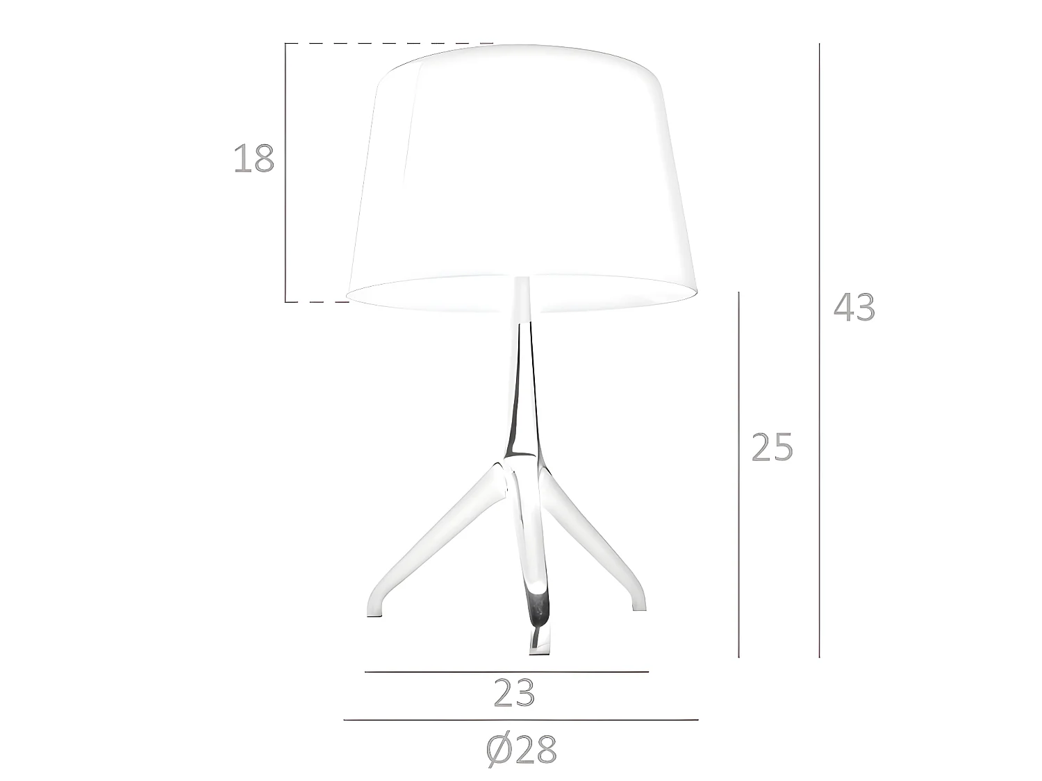 Lampe de table en acier doré et verre 8062 ANGEL CERDA