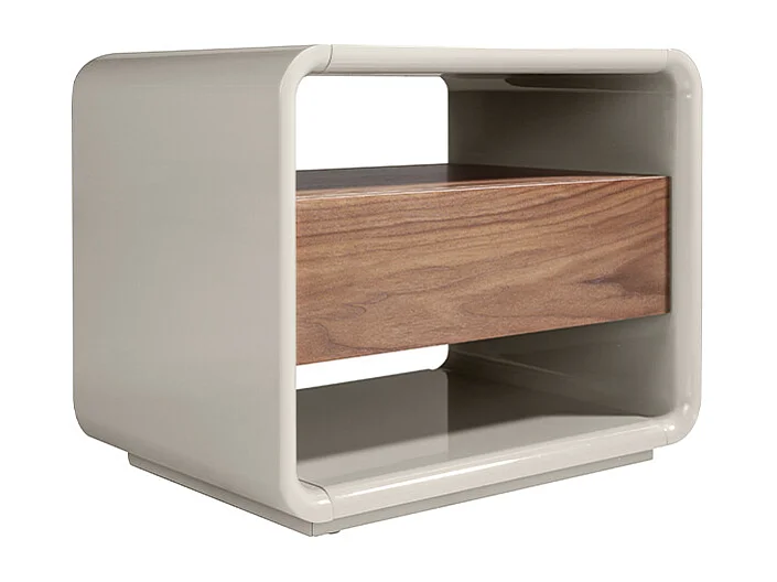 Nachtkastje walnoot en grijs hout 7134 ANGEL CERDA