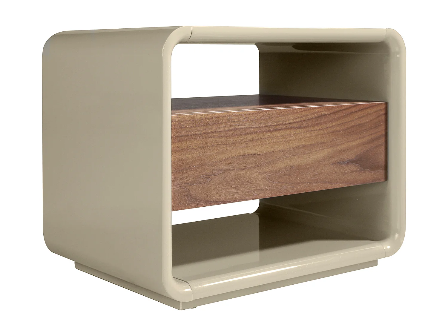 Comodino noce e legno grigio 7134 ANGEL CERDA