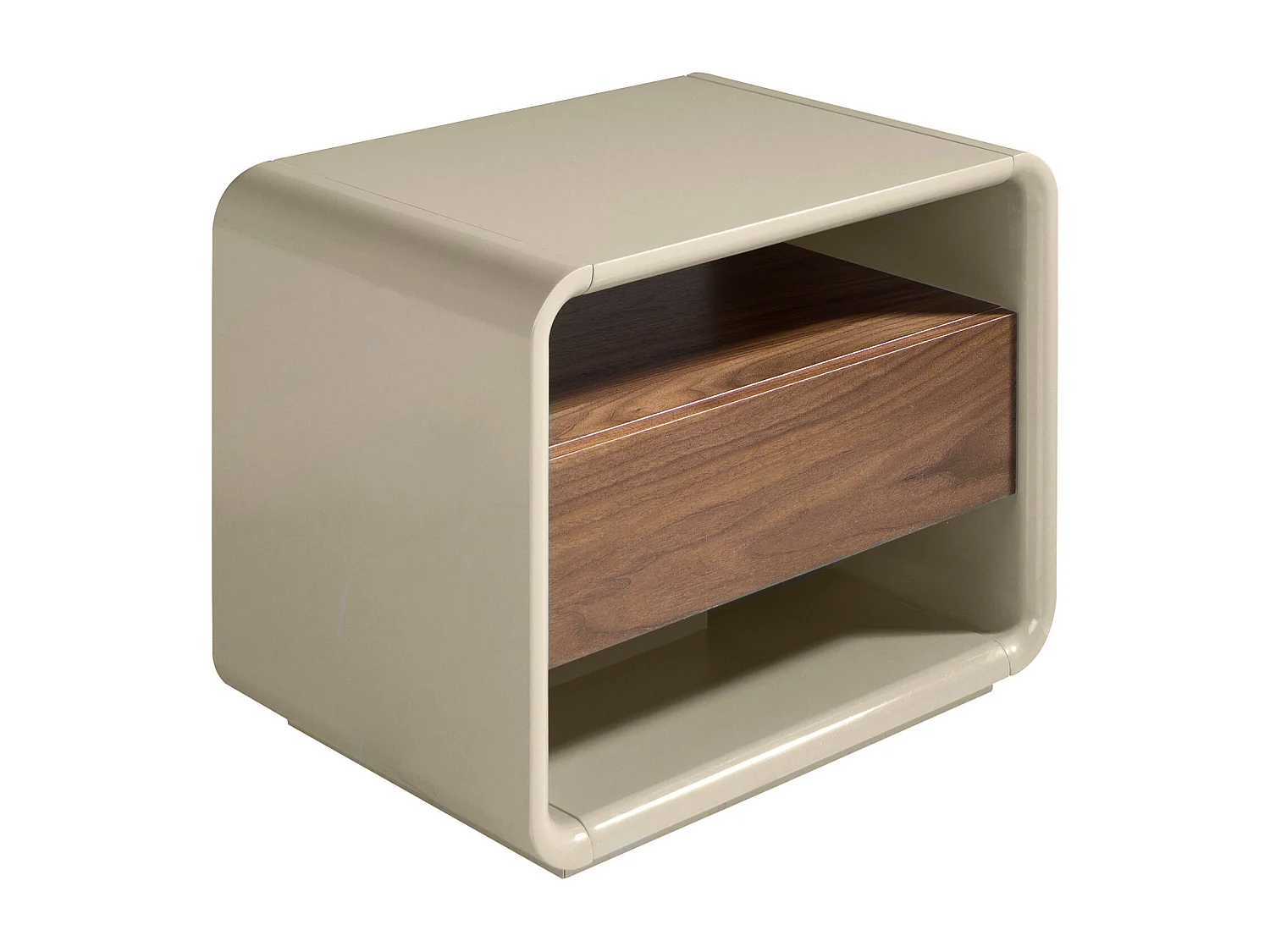 Comodino noce e legno grigio 7134 ANGEL CERDA