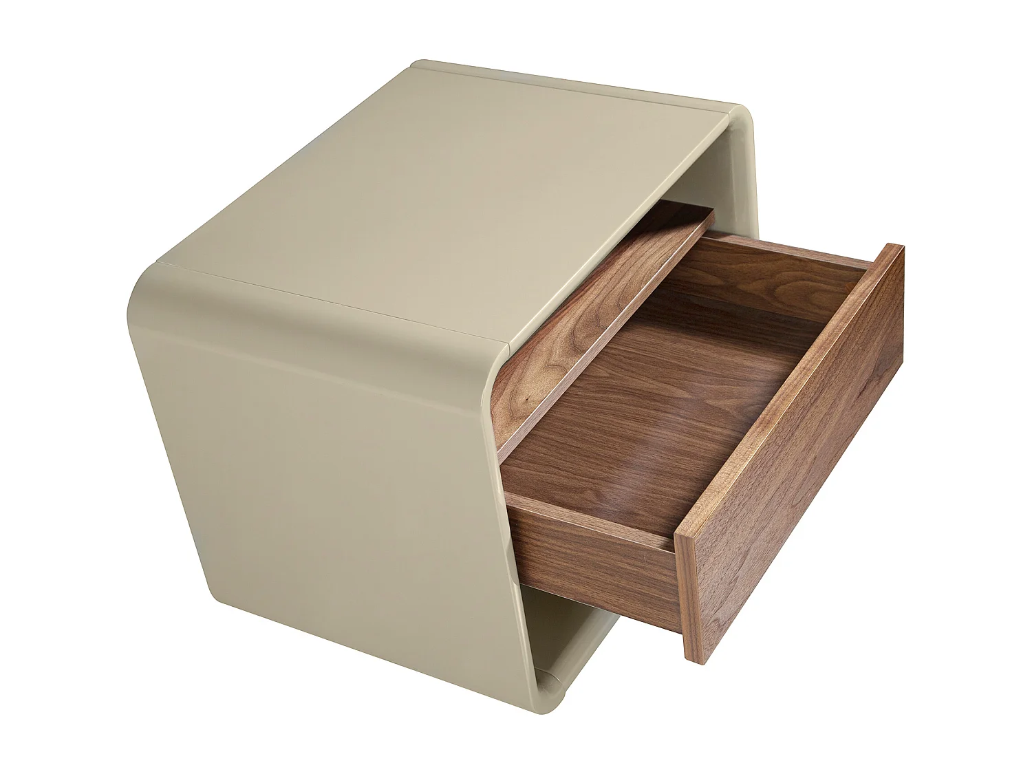 Comodino noce e legno grigio 7134 ANGEL CERDA