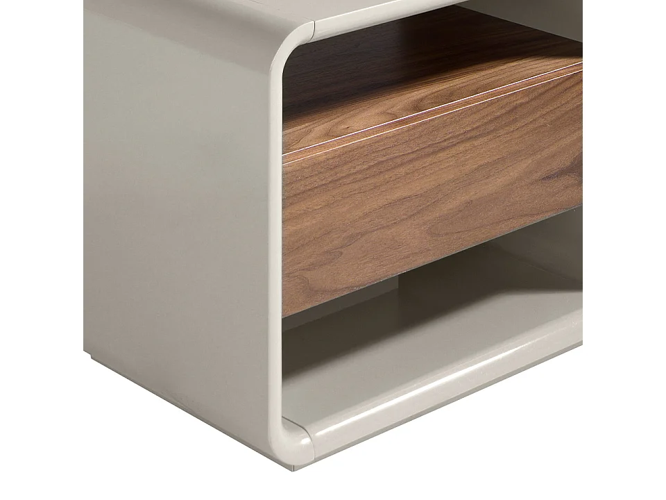 Comodino noce e legno grigio 7134 ANGEL CERDA