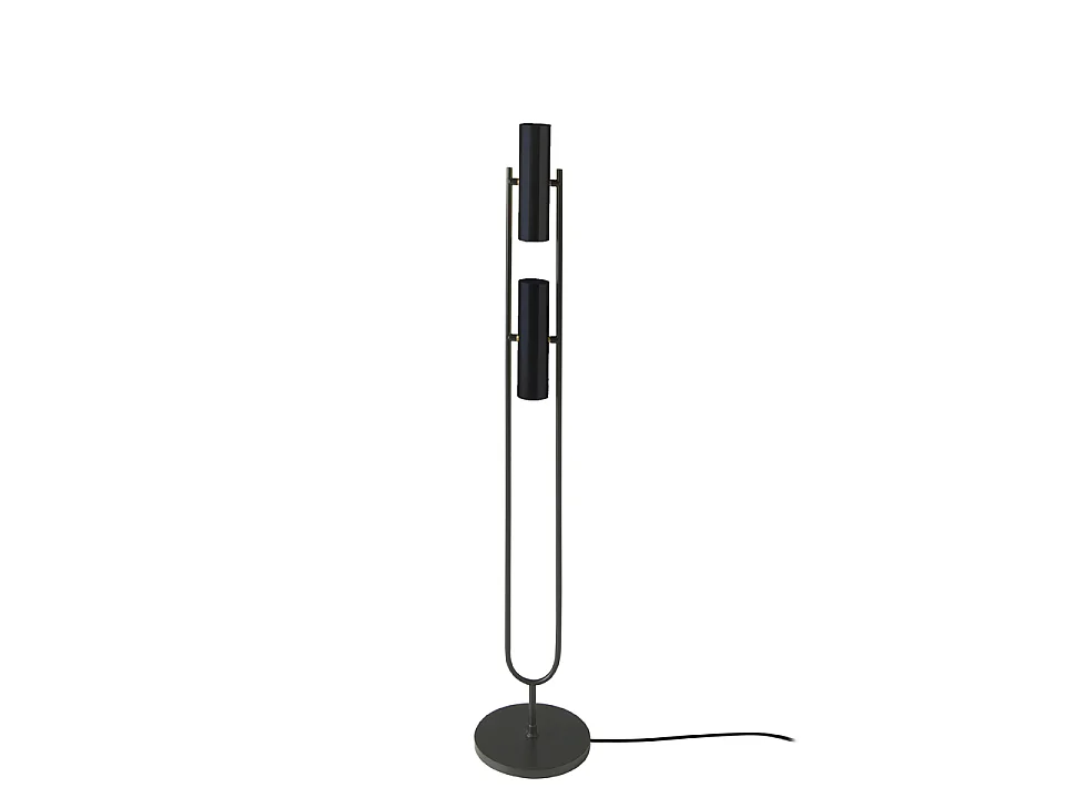 Candeeiro de pé em aço inoxidável preto 8060