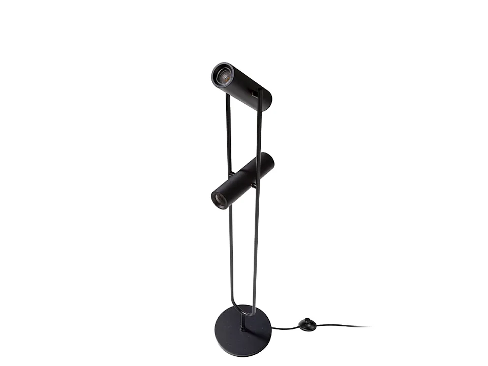 Candeeiro de pé em aço inoxidável preto 8060