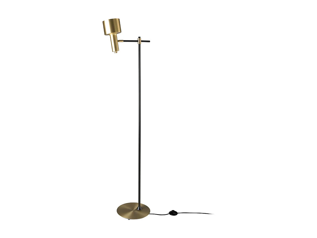 Lampadaire aluminium doré et acier noir 8069 ANGEL CERDA