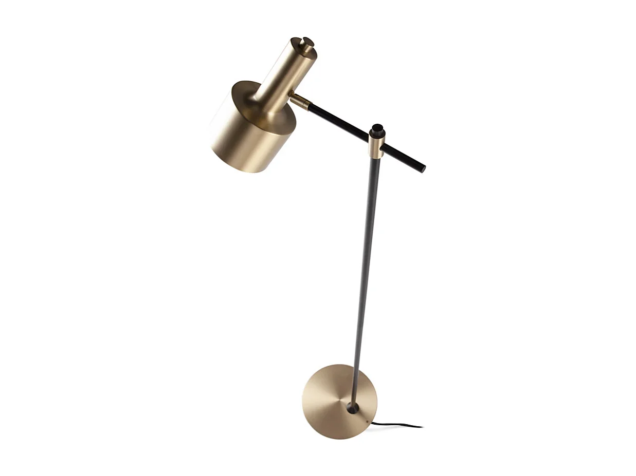 Lampa podłogowa z pozłacanego aluminium i czarnej stali 8069 ANGEL CERDA