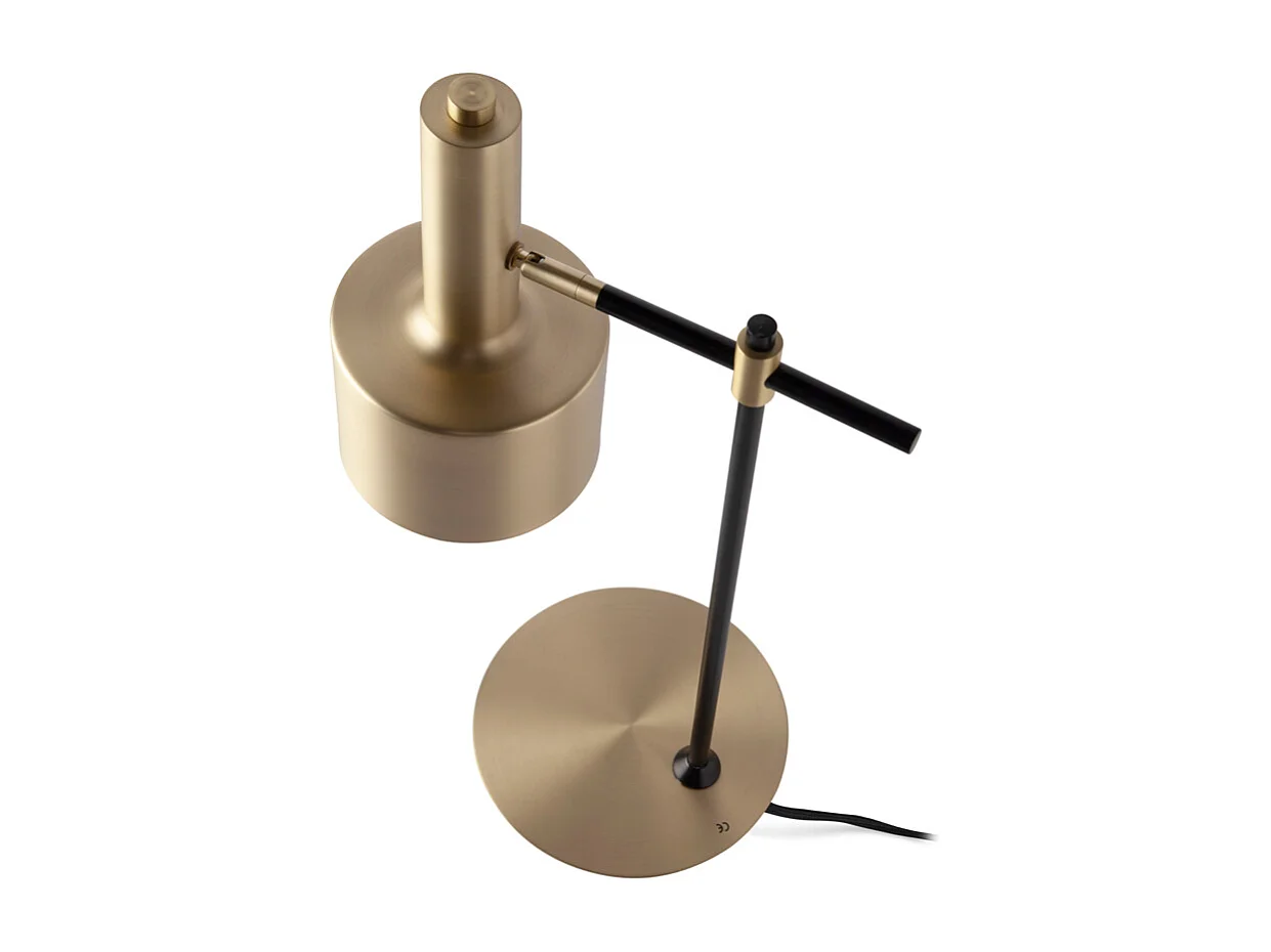 Lampa podłogowa z pozłacanego aluminium i czarnej stali 8069 ANGEL CERDA