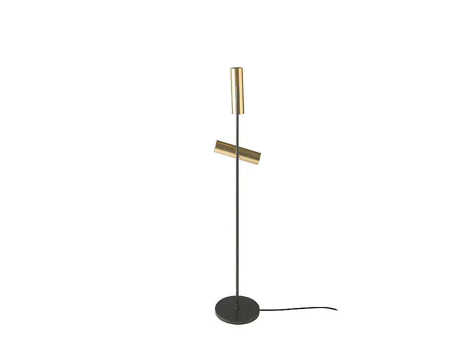 Candeeiro de pé em aço preto e dourado 8059