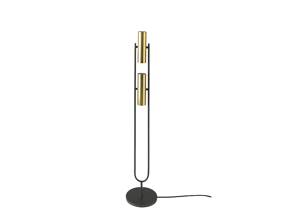Vloerlamp staal zwart en goud 8059 ANGEL CERDA