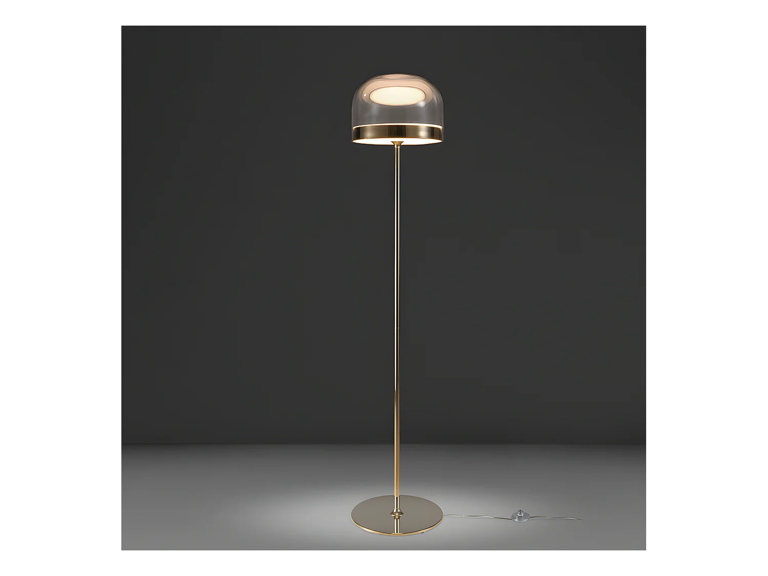 Lampadaire en doré et verre transparent 8067 ANGEL CERDA