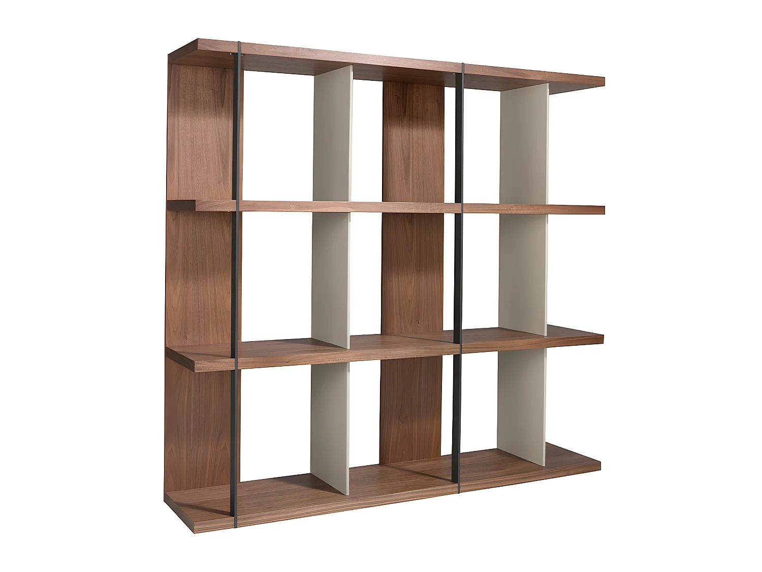 Étagères en noyer et acier noir 3236 ANGEL CERDA