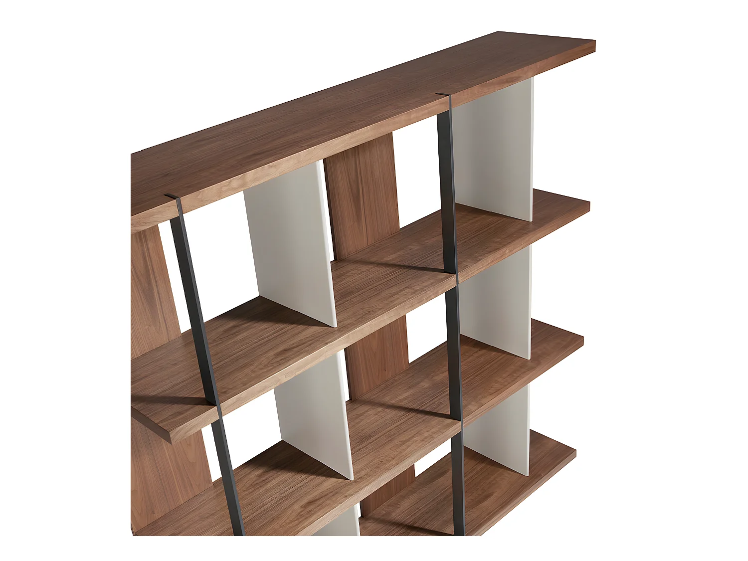 Étagères en noyer et acier noir 3236 ANGEL CERDA