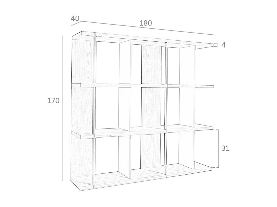 Plank walnoot en grijs hout 3236 ANGEL CERDA