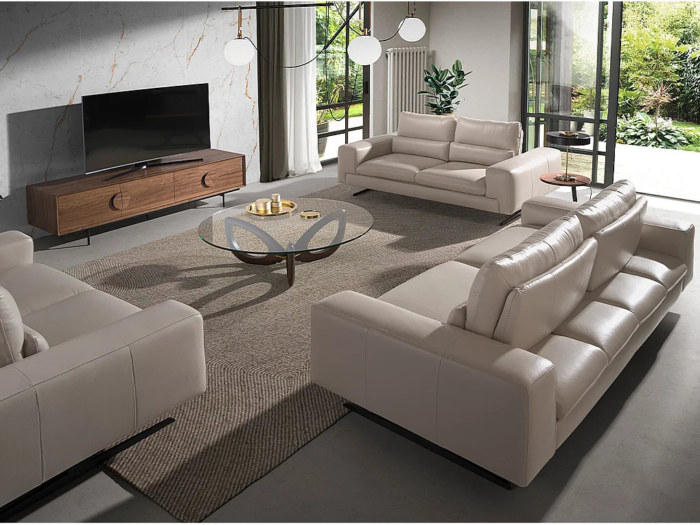 TV-meubel walnoot en zwart staal