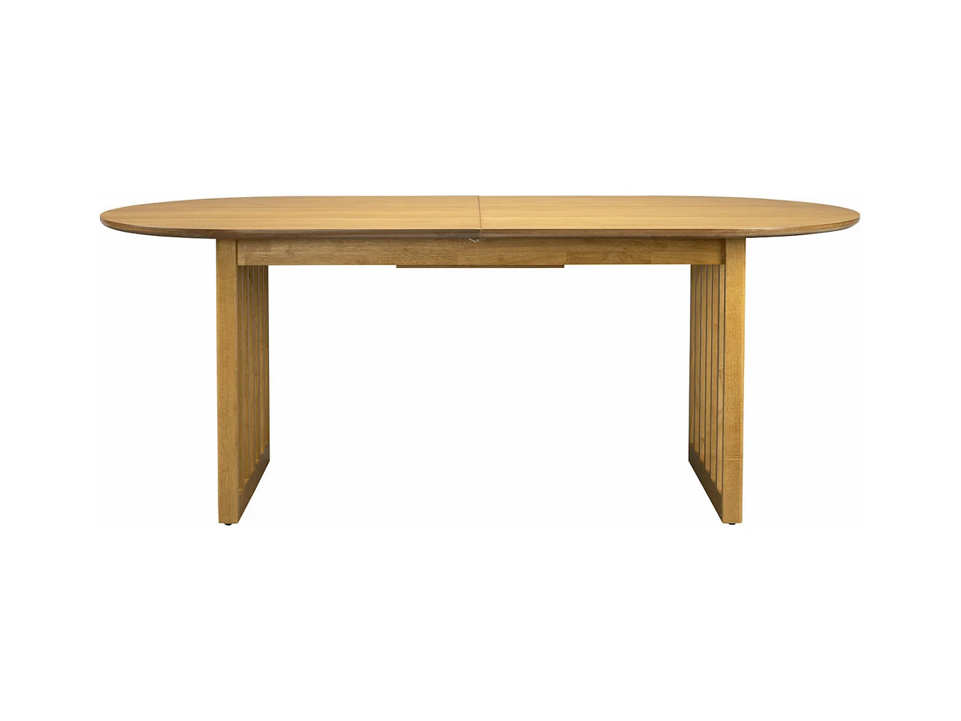 BARLET - Table de repas extensible ovale en bois de chêne clair