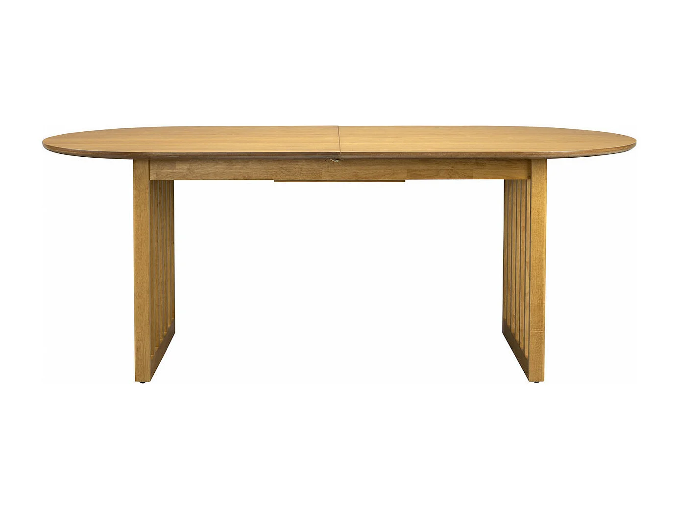 BARLET - Table de repas extensible ovale en bois de chêne clair